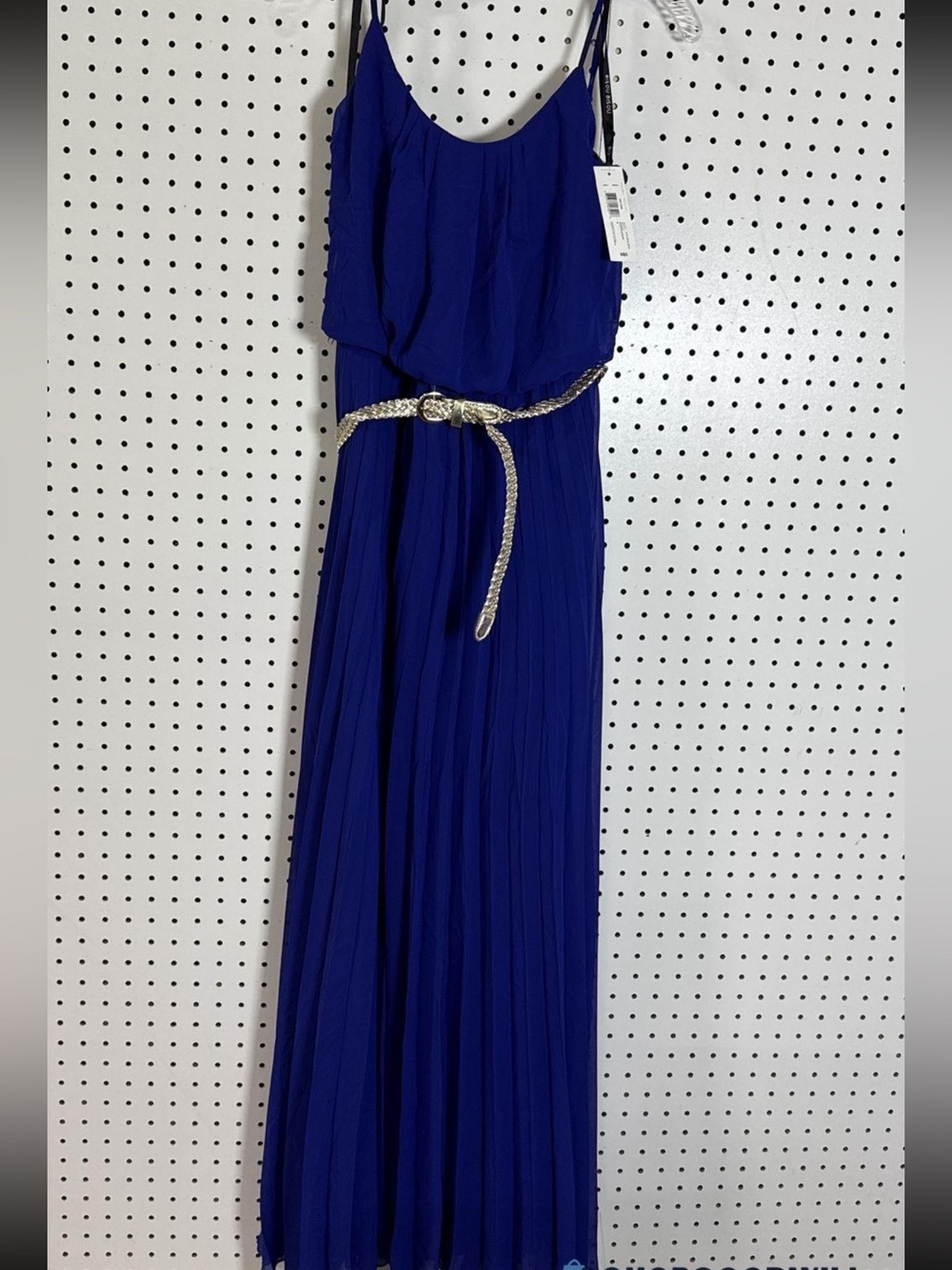 Rich blue maxi gown with belt- nwt! - Picture 1 of 4